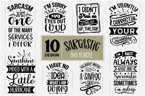 Sarcastic Svg Bundle Funny Svg Bundle Graphic By Gatewaydesign