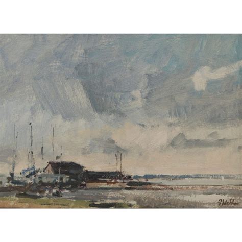 West Mersea Evening Clouds Adrian Hill Fine Art