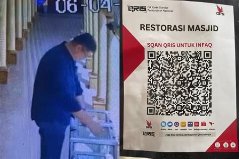 Viral Video Penipu Gunakan Qris Palsu Ditempelkan Ke Kotak Amal Masjid