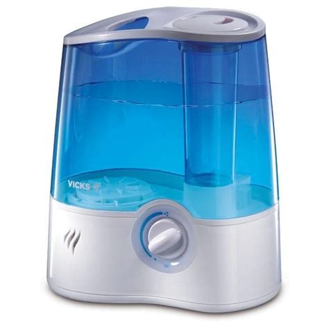 Vicks Ultra Quiet Cool Mist Humidifier Whiteblue In 2021 Cool Mist