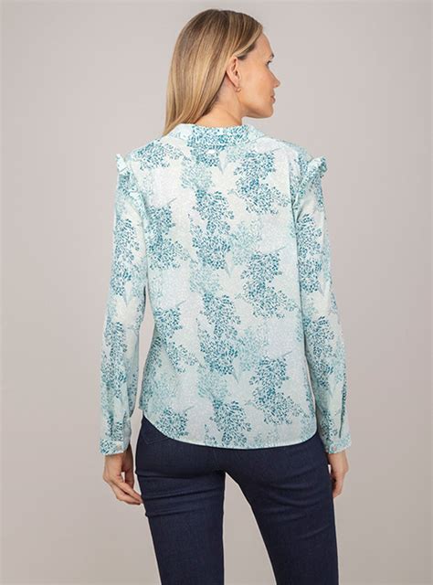 Ripley Blusa Ma Griffe Estampada Con Plisados