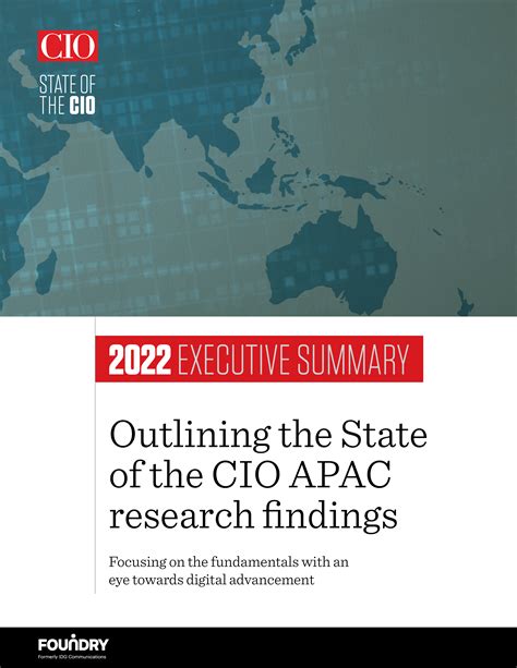 2022 State Of The Cio Executive Summary Apac