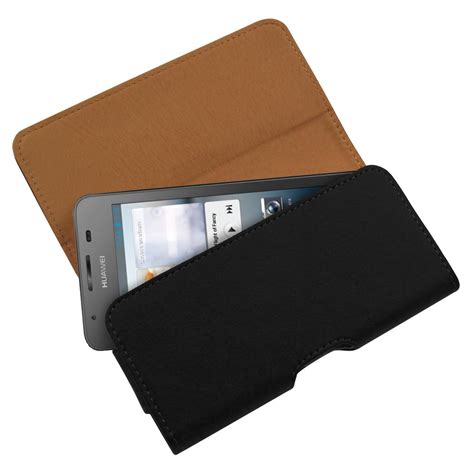 Executive Horizontal Leather Pouch Belt Clip For Phone