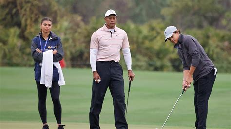 Tiger Woods On Course With Son Charlie Daughter Sam Special Day