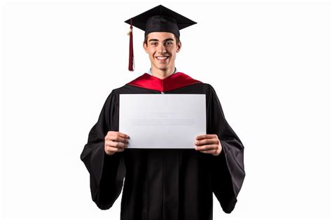 Hombre Sonriente Estudiante Asi Tico Con Toga Acad Mica Y Gorro De