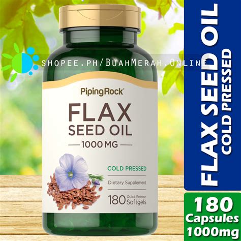 Flaxseed Oil 1000mg X 180 Or 90 Softgels Flax Seed Oil Cold Pressed Supplement Shopee Philippines