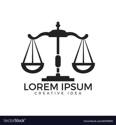 Law and attorney logo design Royalty Free Vector Image