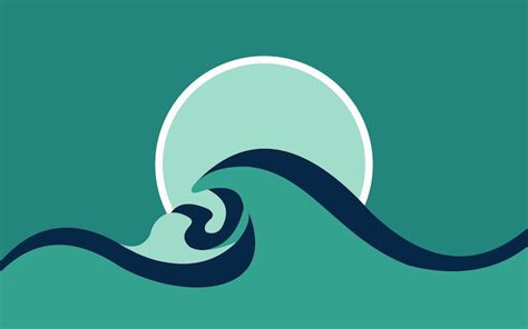 Fundo vector vetor e ilustração do conceito de ondas do mar Vetor