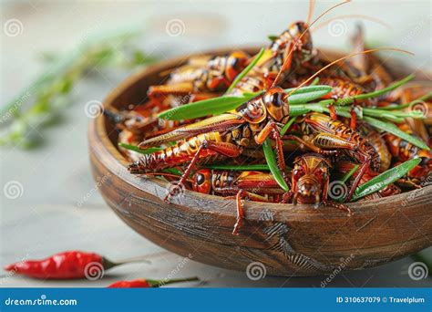 Fried Grasshopper or Belalang Goreng is a Traditional Southeast Asian Food Served Topped with ...