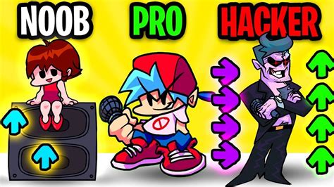 Can We Go Noob Vs Pro Vs Hacker In Friday Night Funkin Fnf Max Level