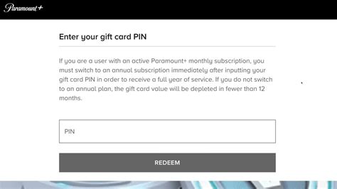 Where To Redeem Gift Card On Paramount Paramount Plus YouTube