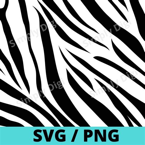 Zebra Animal Stripes Print Pattern Svg Png Pattern Instant Etsy