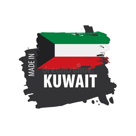 Kuwait Flag Vector Illustration On A White Background Stock Vector