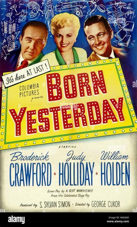 Born Yesterday - Movie Poster Stock Photo - Alamy