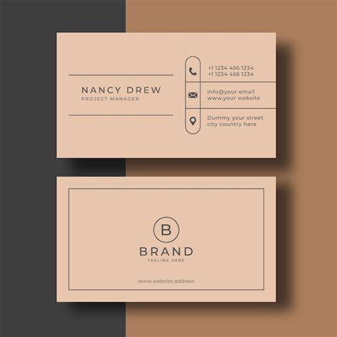 Premium Vector Minimalist Business Card Design Template