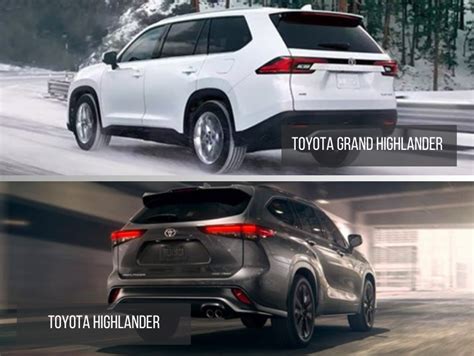 Toyota Grand Highlander Vs Highlander Toyota Suv Comparison