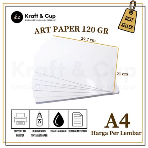 Jual Kertas Art Paper A Gsm Art Paper A Gr Harga Per