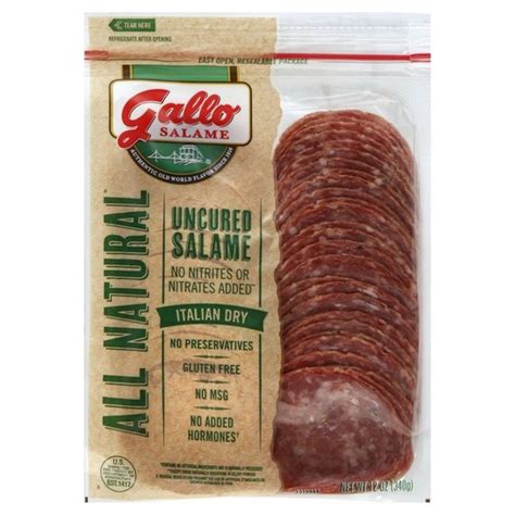 Gallo Salame Deli Thin Sliced All Natural Uncured Salame Oz