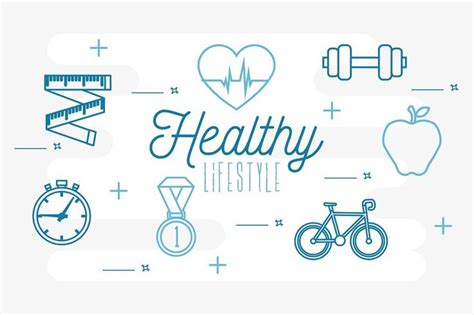 poster healthy lifestyle with set | Vector illustration design ...