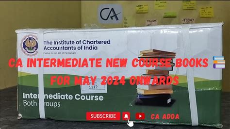 Ca Intermediate New Course Book Unboxing Icai May Onwards