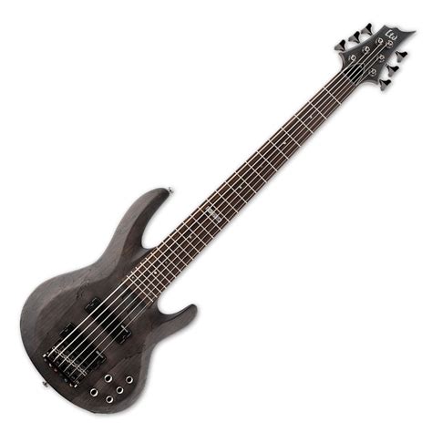 Esp Ltd B 206sm 6 String Bass Guitar See Thru Black Satin Box Opened Gear4music