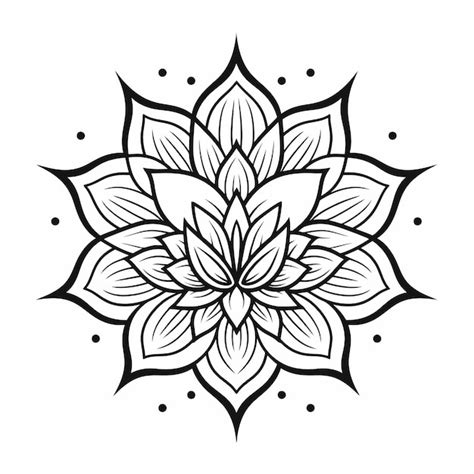 Premium Vector Line Art Mandala Design