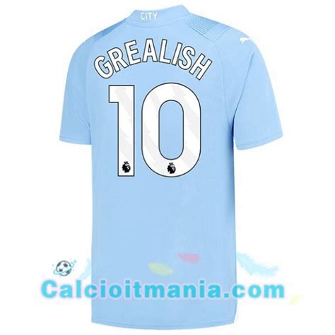 Maglia Calcio Manchester City Jack Grealish 10 Prima Blu 2023 2024