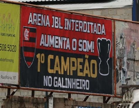 Torcida Do Flamengo Zoa Atl Tico Mg Outdoor Na Grande Bh Mundo Bola