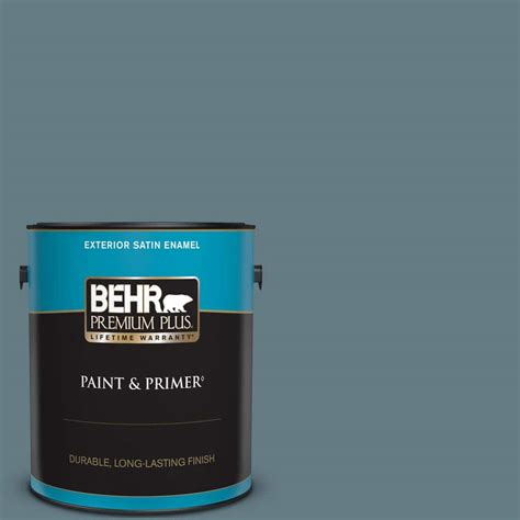 BEHR PREMIUM PLUS 1 Gal 540F 5 Smokey Blue Satin Enamel Exterior