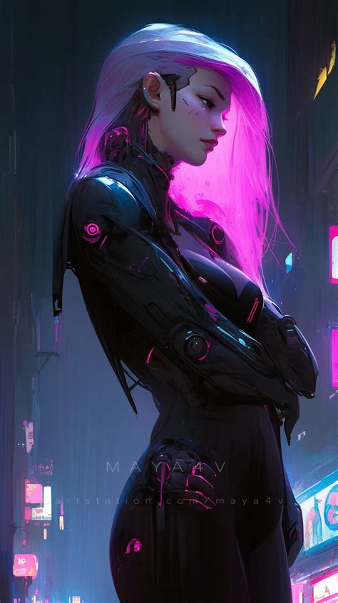 Artstation Cyberpunk Lights Cyberpunk Character Cyberpunk Female