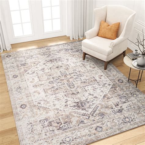 SIXHOME 9 X12 Area Rugs For Living Room Washable Rug Vintage Medallion