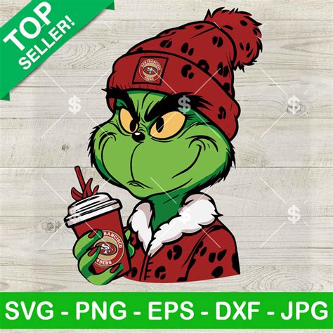 Leopard Grinch San Francisco Ers Nfl Svg Ers Boujee Leopard Grinch