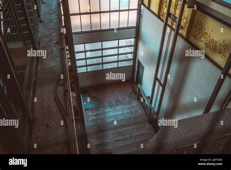 Interior Of Old Concrete Warehouse Stock Photo Alamy
