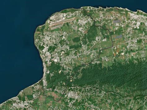 Aguadilla Puerto Rico Low Res Satellite No Legend Stock Illustration