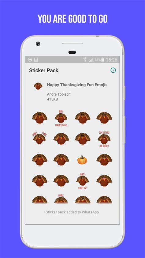 Happy Thanksgiving Fun Emojis Fall And Autumn Turkey Stickers App On