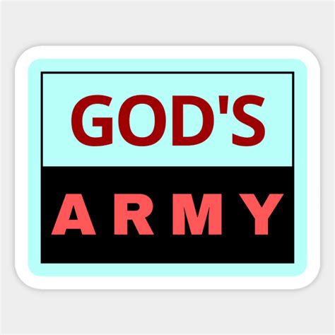 Gods Army Christian Army Sticker Teepublic