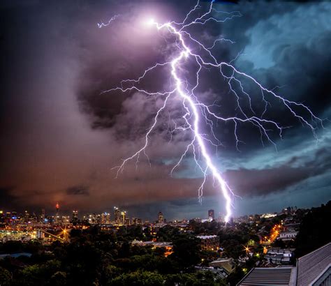 Sydney Summer Lightning Strike by Australian Land, City, People Scape ...