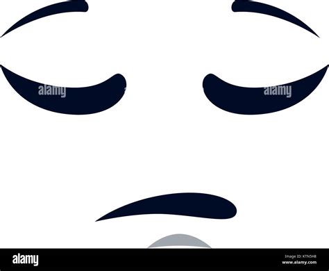 sad face emoji character vector illustration design Stock Vector Image ...