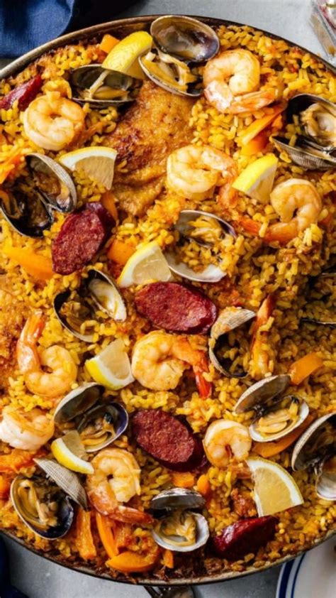 Chicken Chorizo And Shrimp Paella Recipe Eats By The Beach Artofit