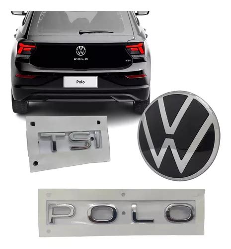 Kit Emblema Traseiro Escrita Tsi Polo Original Vw Frete Gr Tis