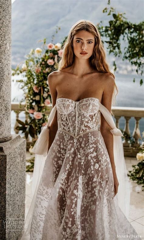 MUSE By Berta Spring 2022 Wedding Dresses Wedding Inspirasi Sheer