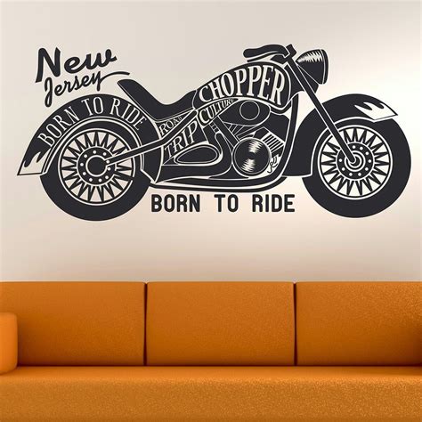 Born To Ride Wall Decal Bike Wall Decal Words Wall Decal Lettering