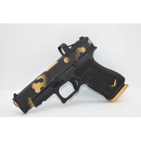 Glock 48 Shield Custom Gold Black Hexa Legacy Custom Edition