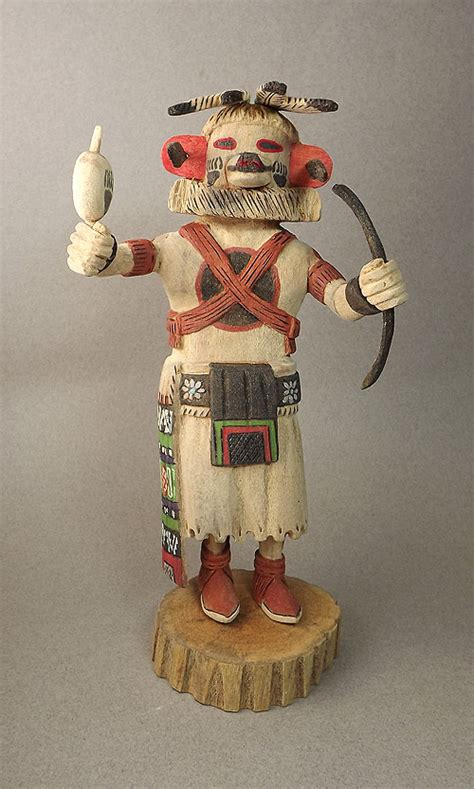 White Bear Hon Kachina Doll By Tino Youvella Hopi