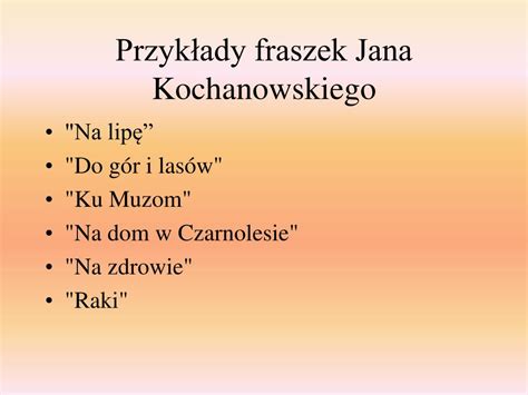 Ppt Jan Kochanowski 1530 1584 życie I Twórczość Powerpoint