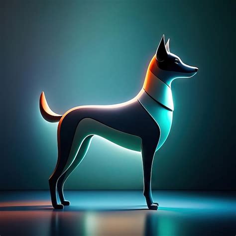 Premium Photo Dog In Minimalist Design