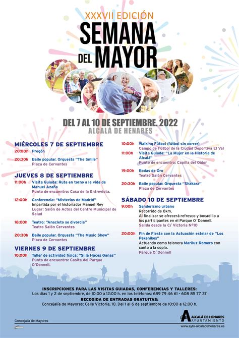 Semana del Mayor del 7 al 10 de septiembre Alcalá de Henares