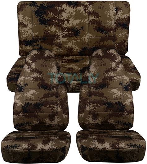 Jeep Wrangler YJ/TJ/JK 1987-2017 Camo Seat Covers Front & Rear Full Set ...