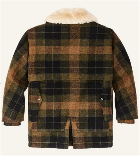 Filson Mens Lined Mackinaw Wool Packer Coat - Loden Heather Plaid – Bob ...