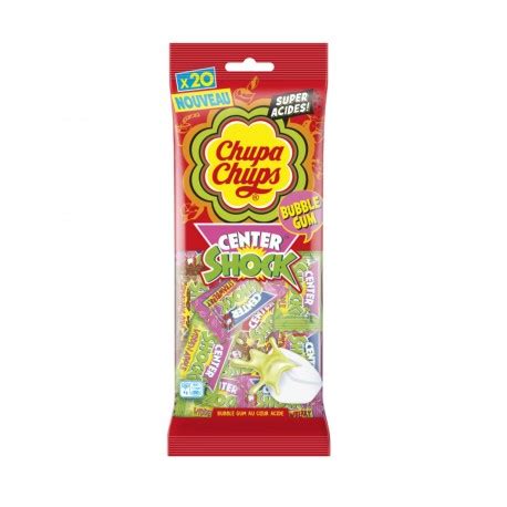 Chupa Chups Center Shock Chewing Gums Coeur Acide